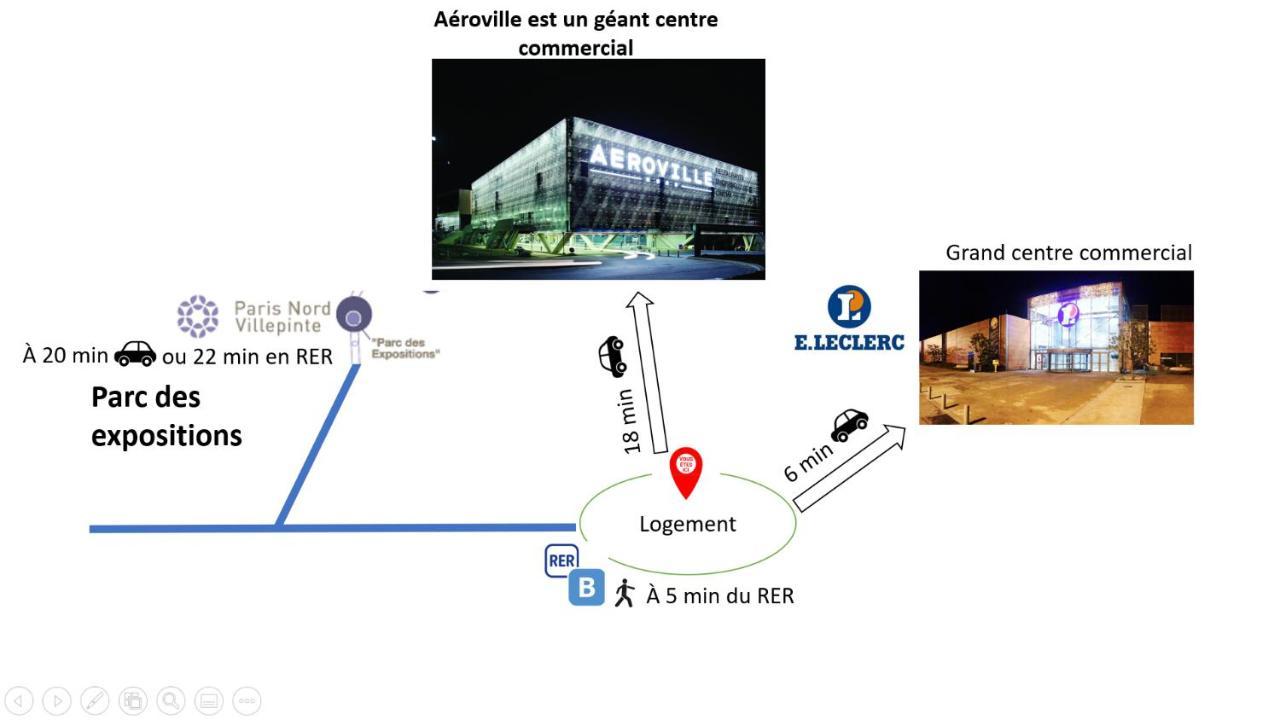 A 5Mn De La Gare Entre Paris, Disneyland & Asterix Villeparisis Buitenkant foto